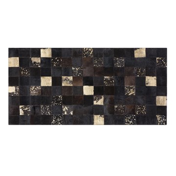 314692 max 640 360 tappeto patchwork in pelle marrone scura e beige 80x150cm bandirma